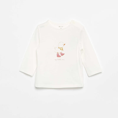 Printed Long-Sleeve T-shirt WHITE