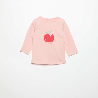 Printed Long-Sleeve T-shirt BLUE