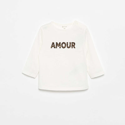 Printed Long-Sleeve T-shirt WHITE