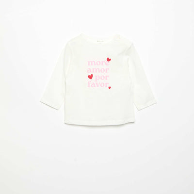 Printed Long-Sleeve T-shirt WHITE