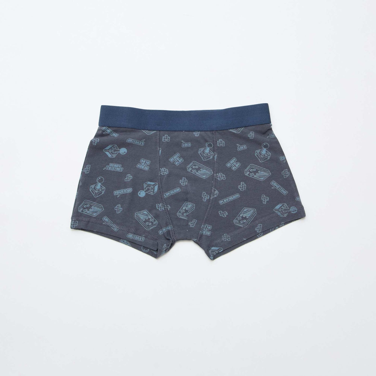 Pack of 5 pairs of plain and printed boxer shorts GREY