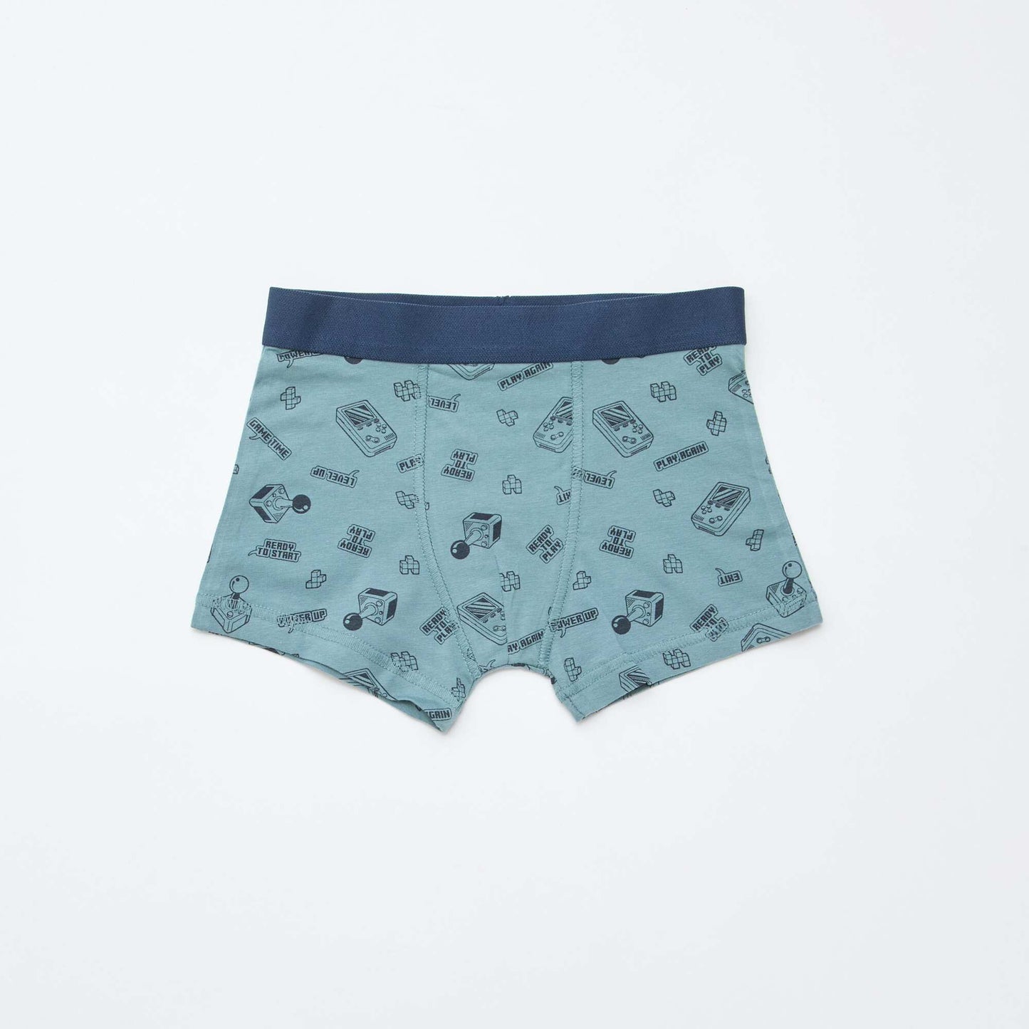 Pack of 5 pairs of plain and printed boxer shorts GREY