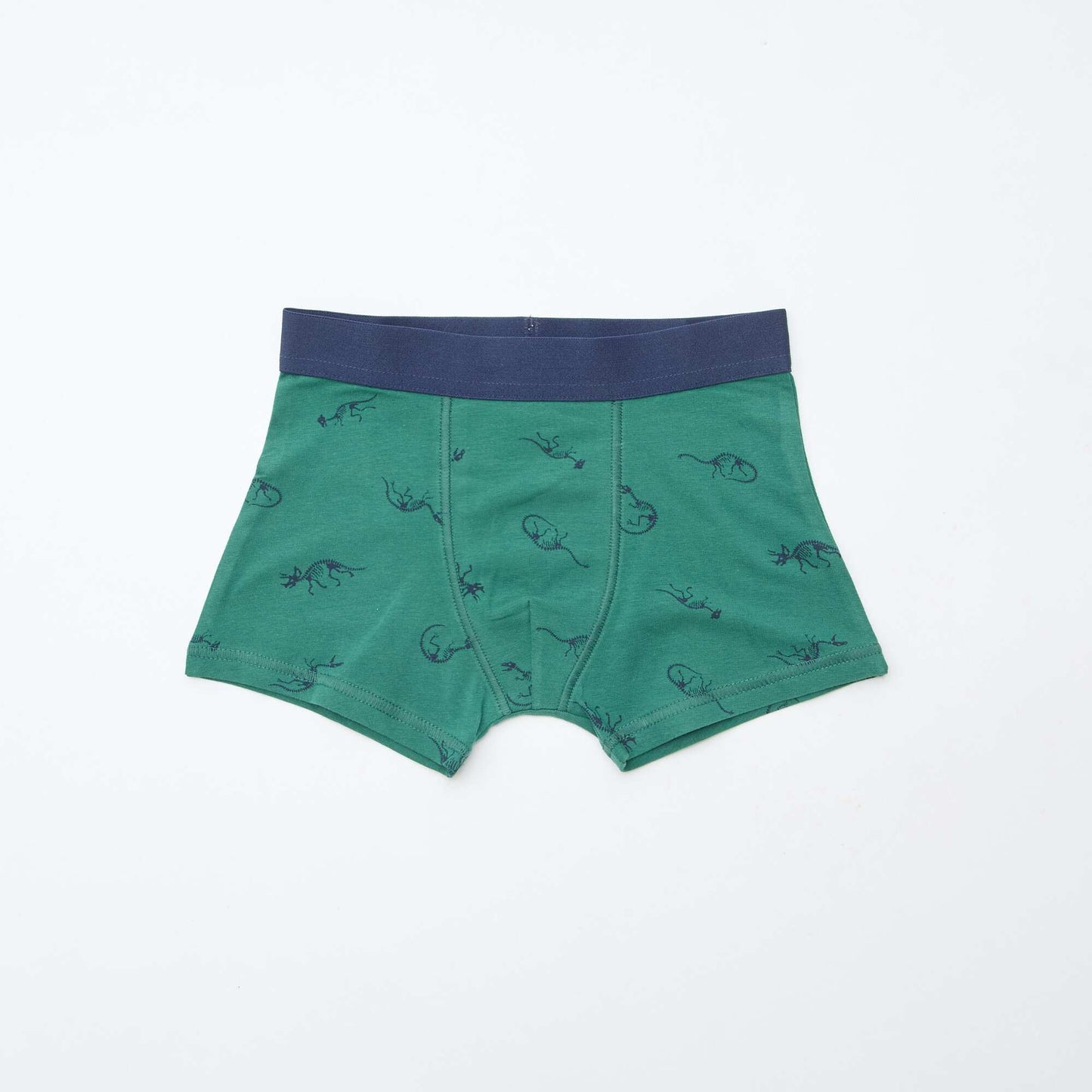 Pack of 5 pairs of plain and printed boxer shorts BLUE