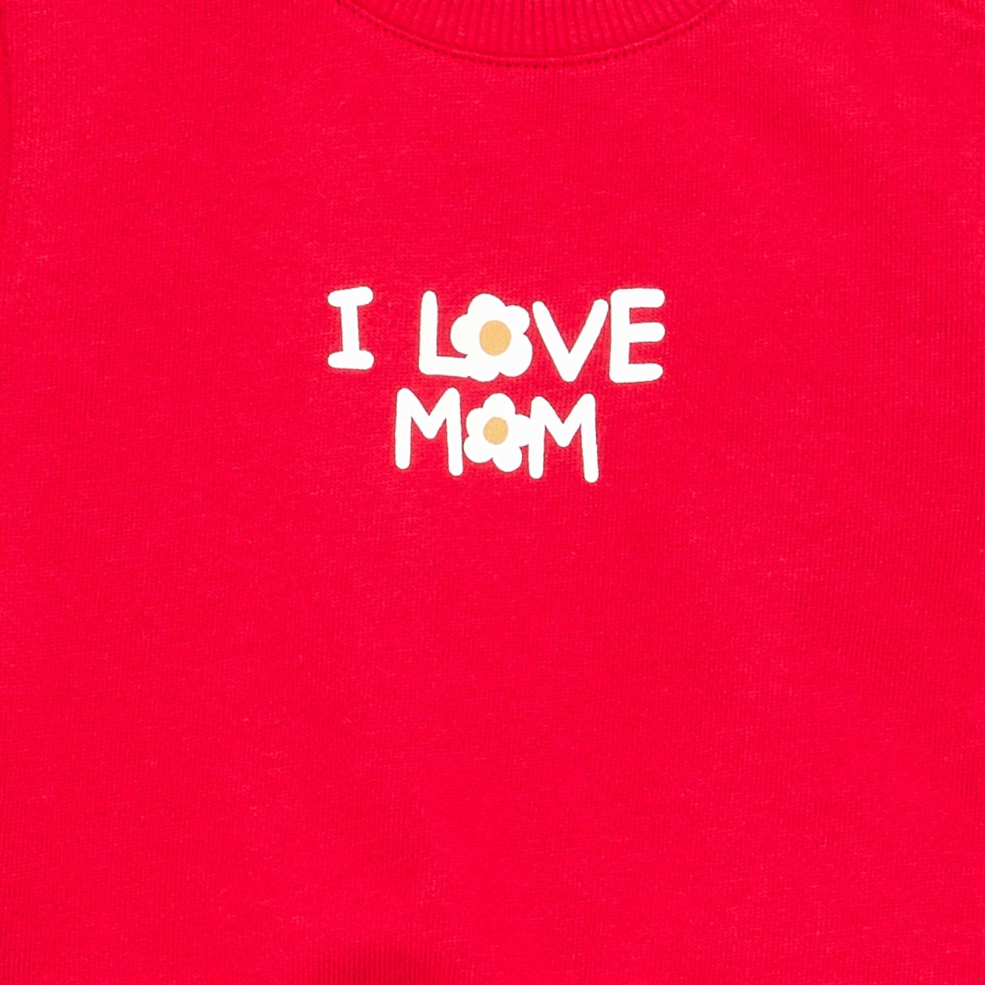 Long-sleeved sweatshirt with print RED