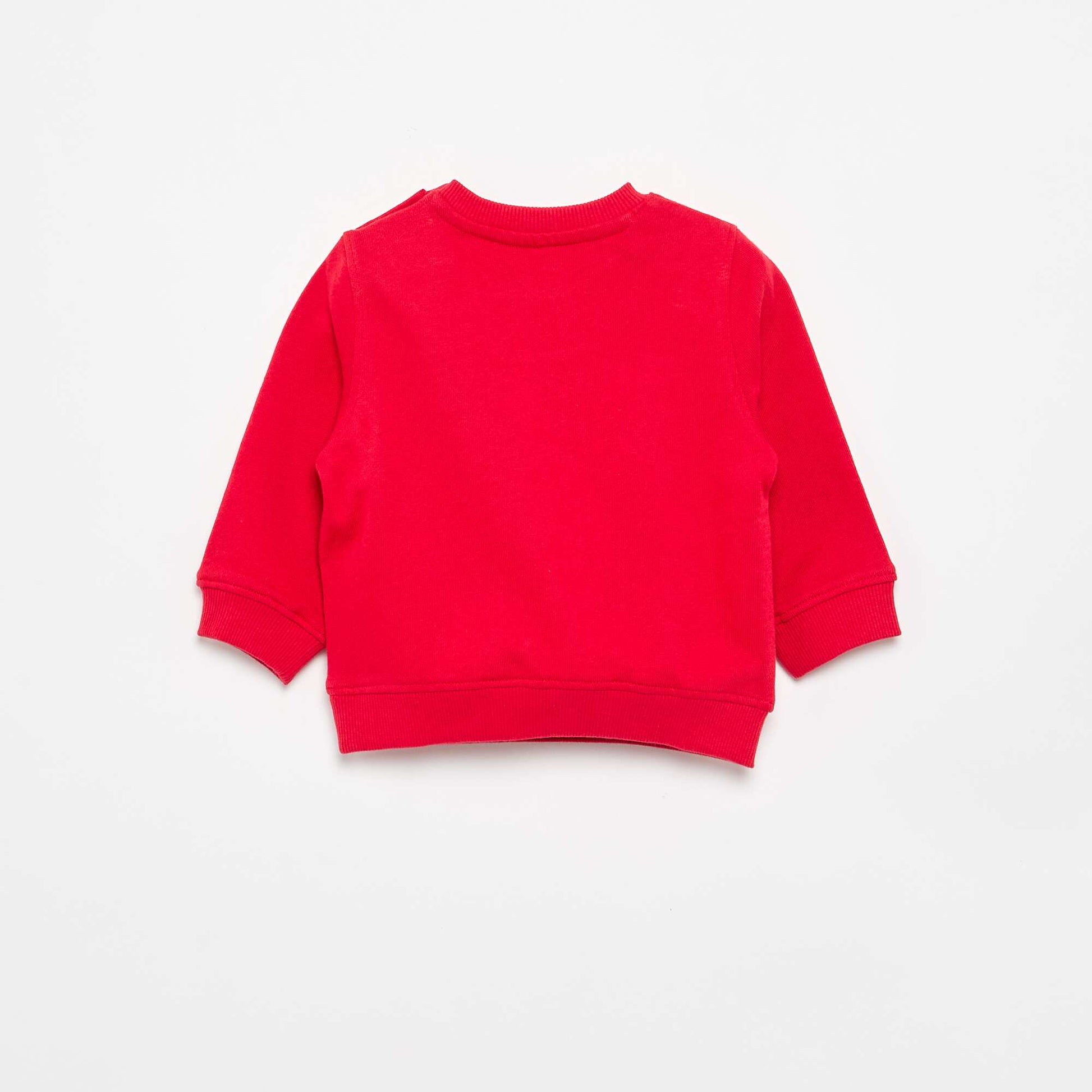 Long-sleeved sweatshirt with print RED
