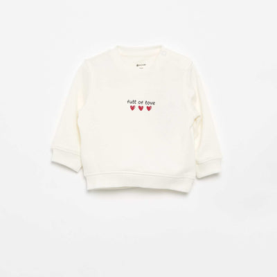 Long-sleeved sweatshirt with print WHITE