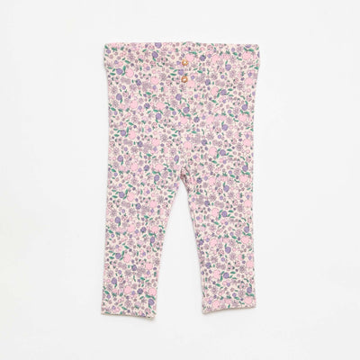 Patterned ribbed long leggings PINK