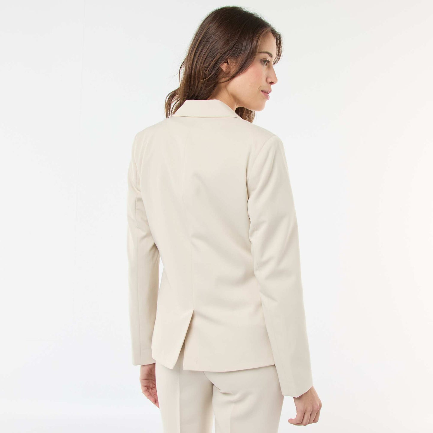 Long-sleeved tailored jacket BEIGE
