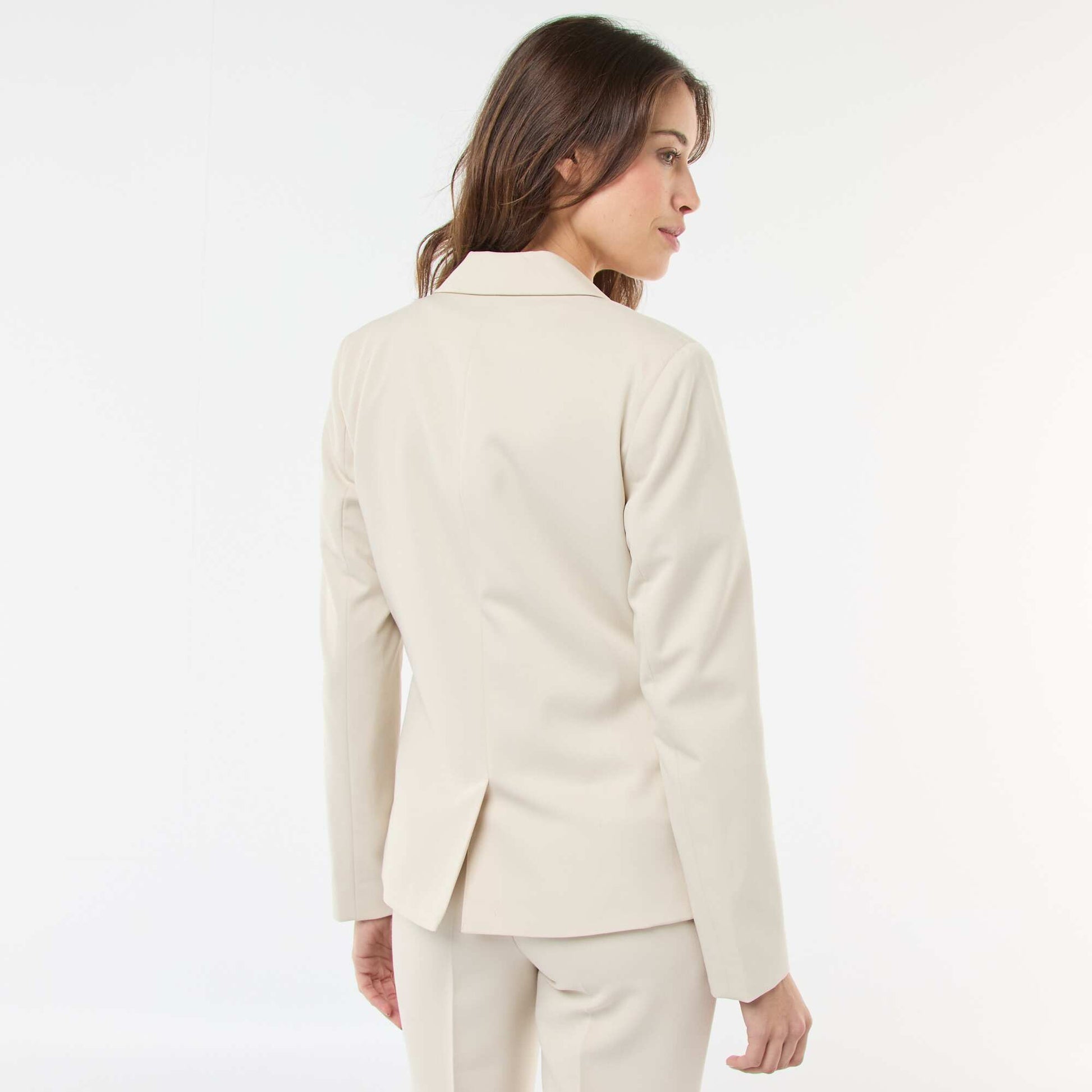 Long-sleeved tailored jacket BEIGE