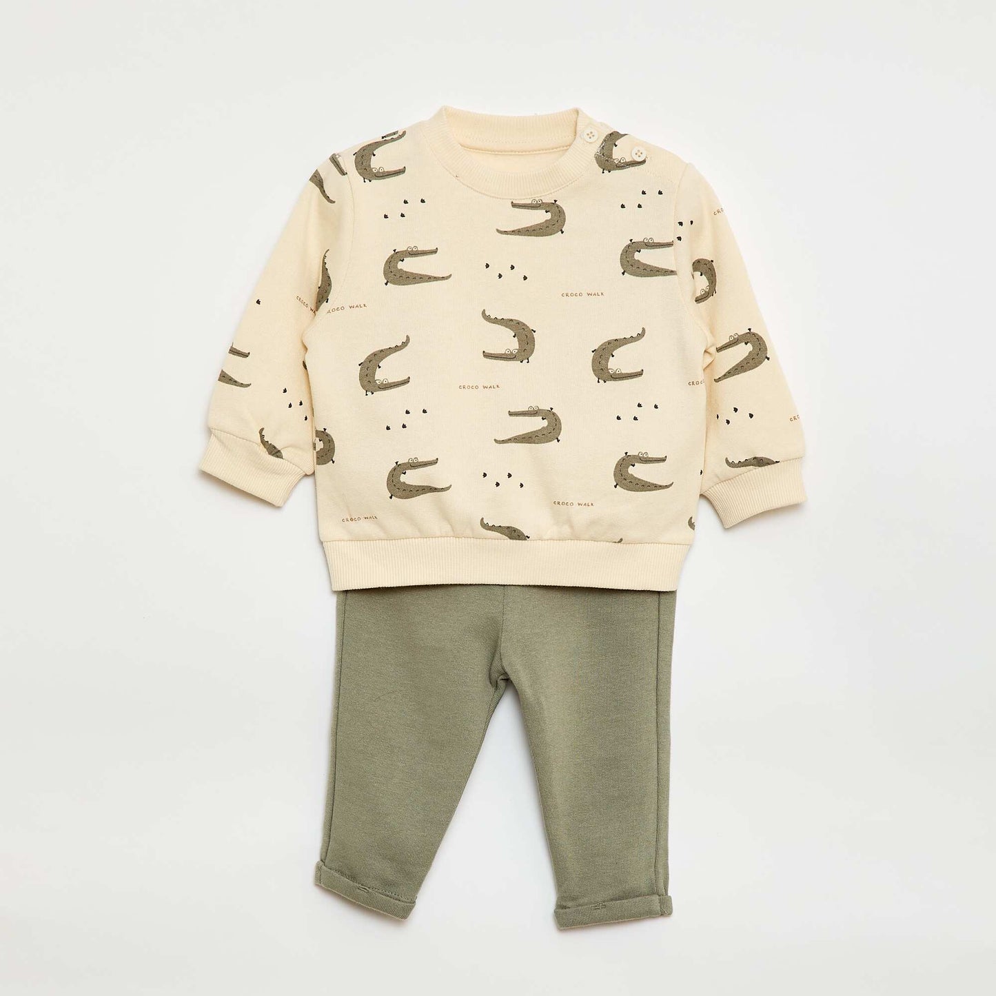 2-piece sweatshirt + trousers set WHITE