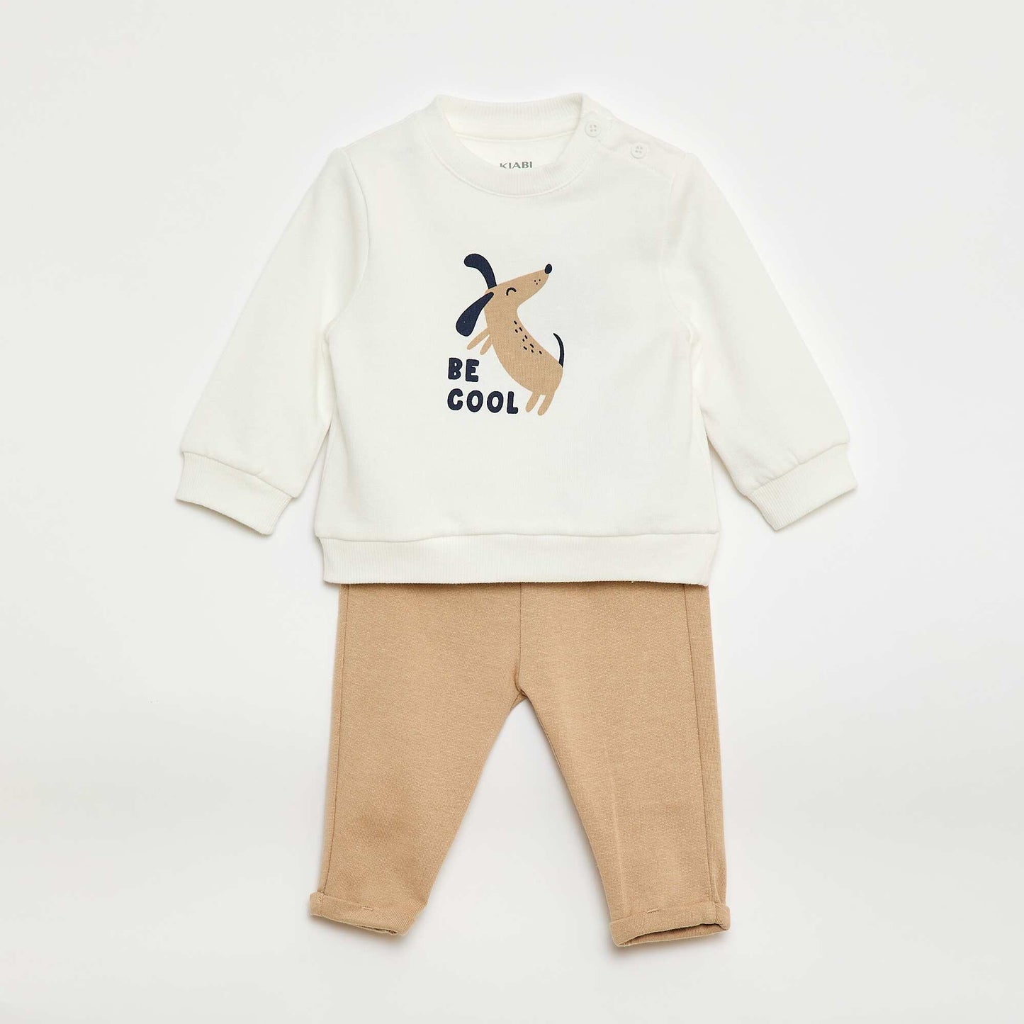 2-piece sweatshirt + trousers set BEIGE