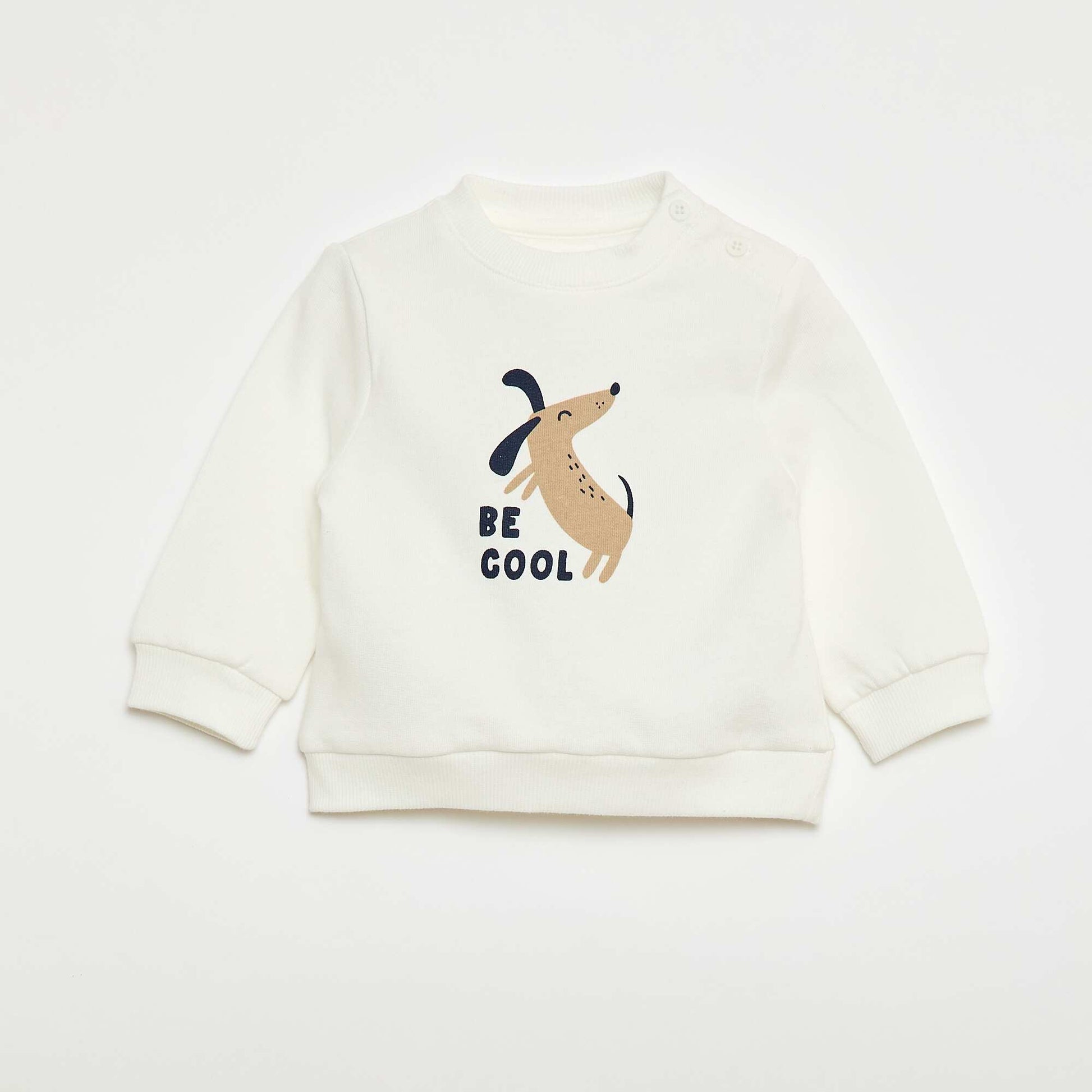 2-piece sweatshirt + trousers set BEIGE