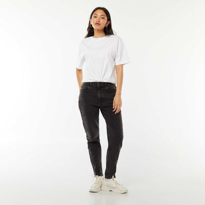 Mom-fit jeans - L30 BLACK