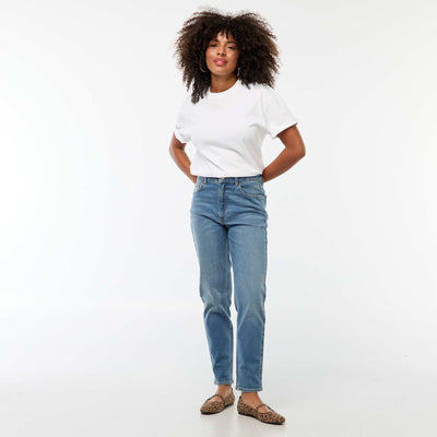 Mom-fit jeans - L30 BLUE