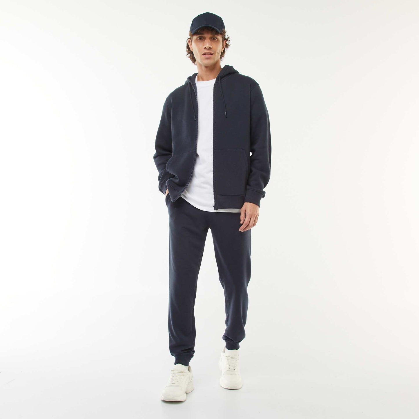 Zip-Up Fleece Hoodie BLUE