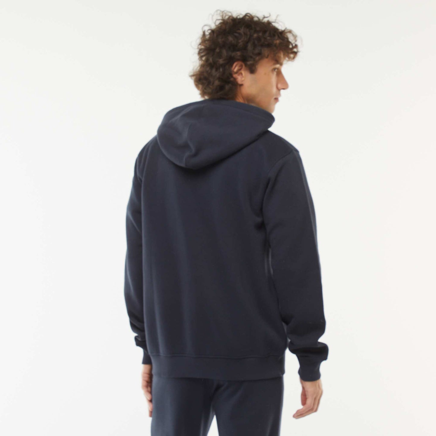 Zip-Up Fleece Hoodie BLUE