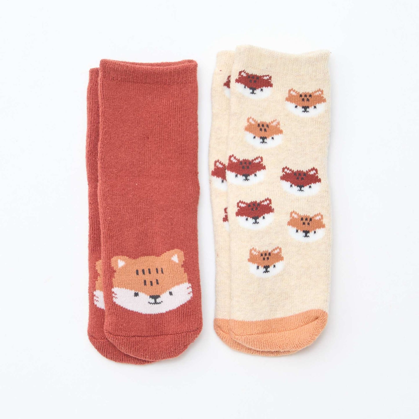 Pair of Non-Slip Novelty Socks BROWN