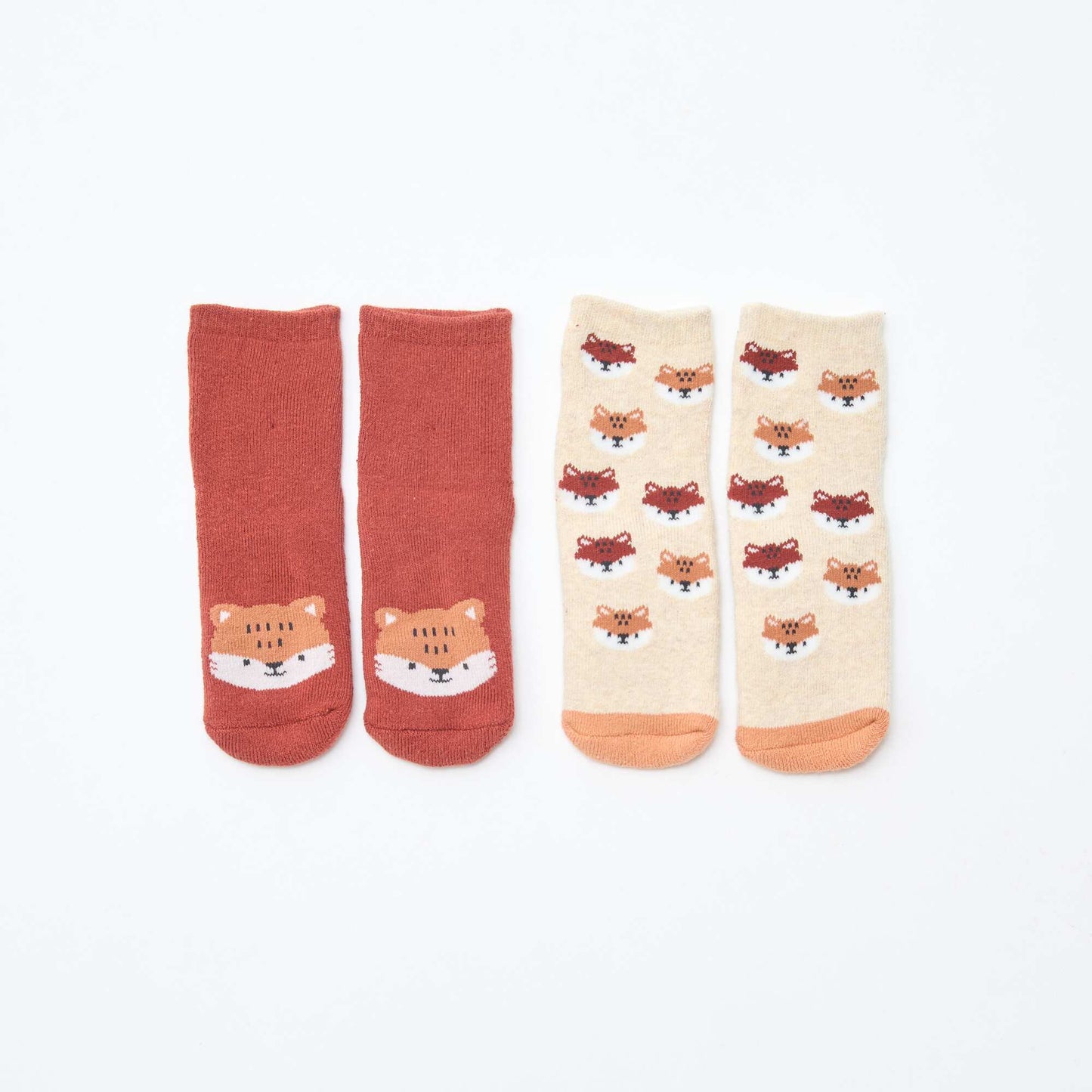 Pair of Non-Slip Novelty Socks BROWN