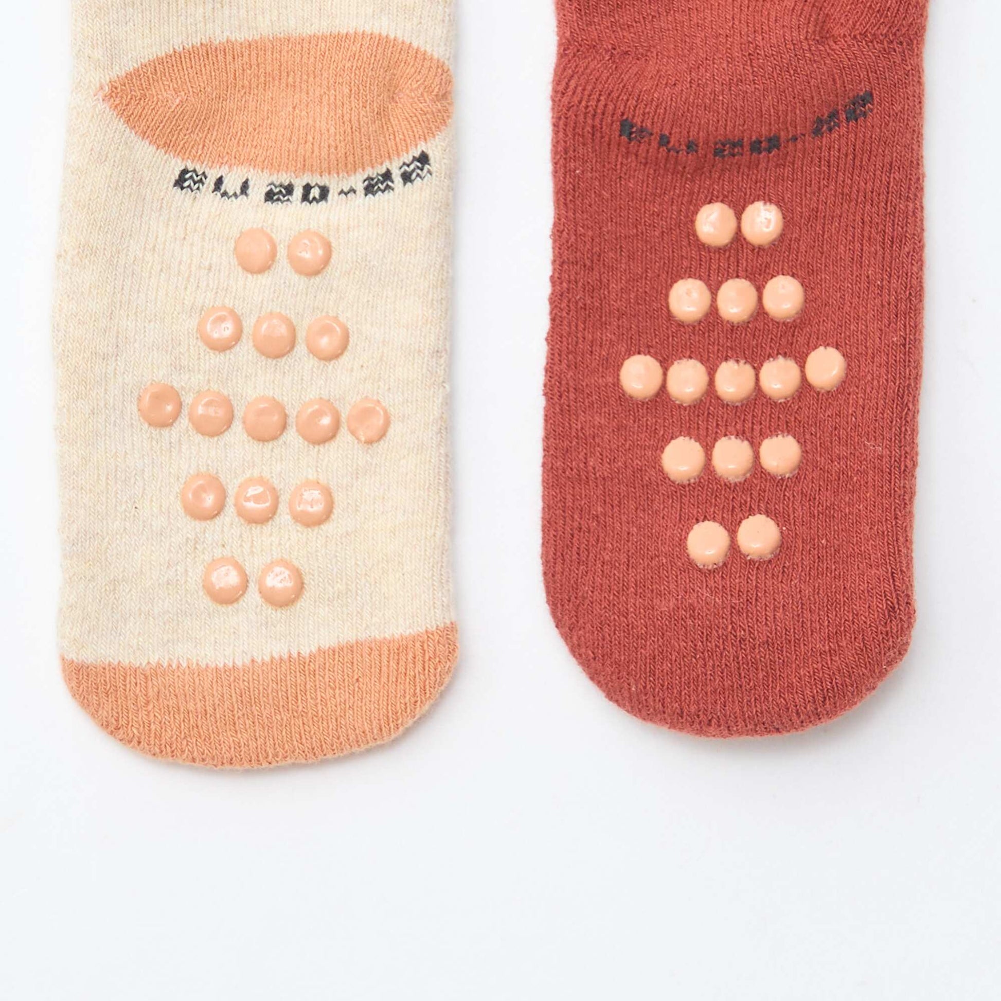 Pair of Non-Slip Novelty Socks BROWN