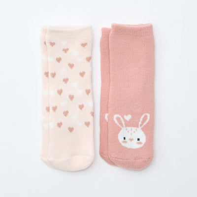 Pair of non-slip novelty socks PINK