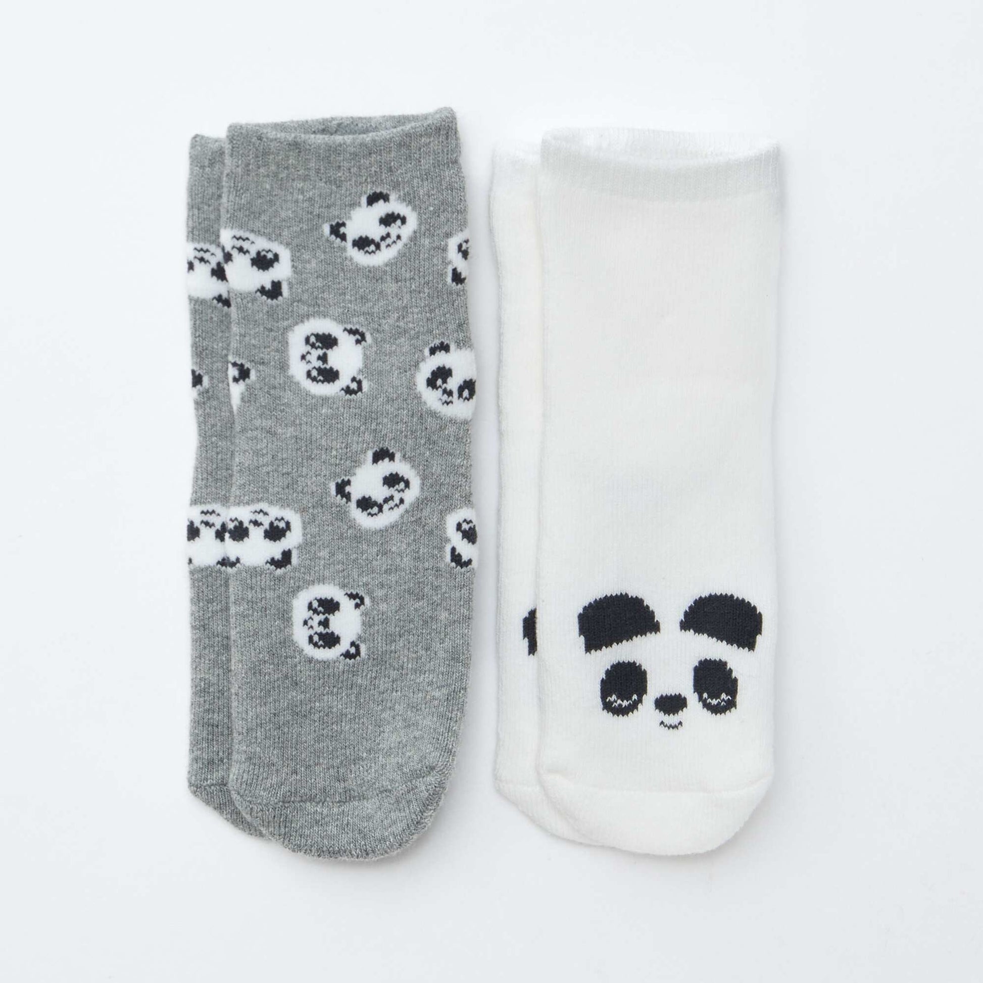 Pair of non-slip novelty socks GREY
