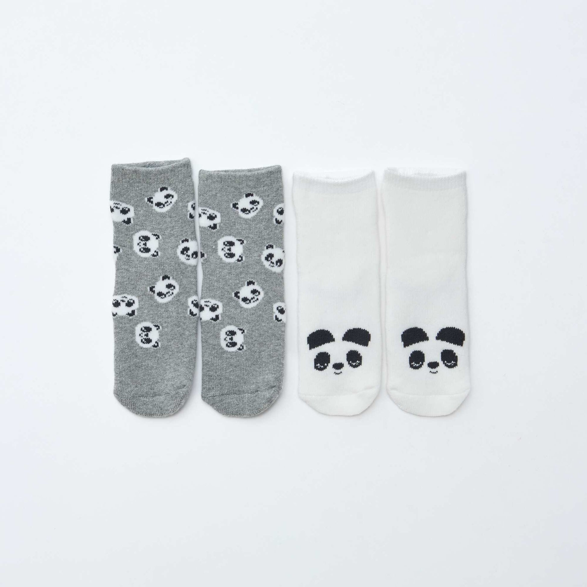 Pair of non-slip novelty socks GREY