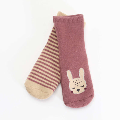 Pair of non-slip novelty socks BROWN