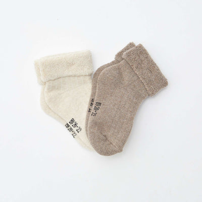 2-Pack Newborn Socks BROWN