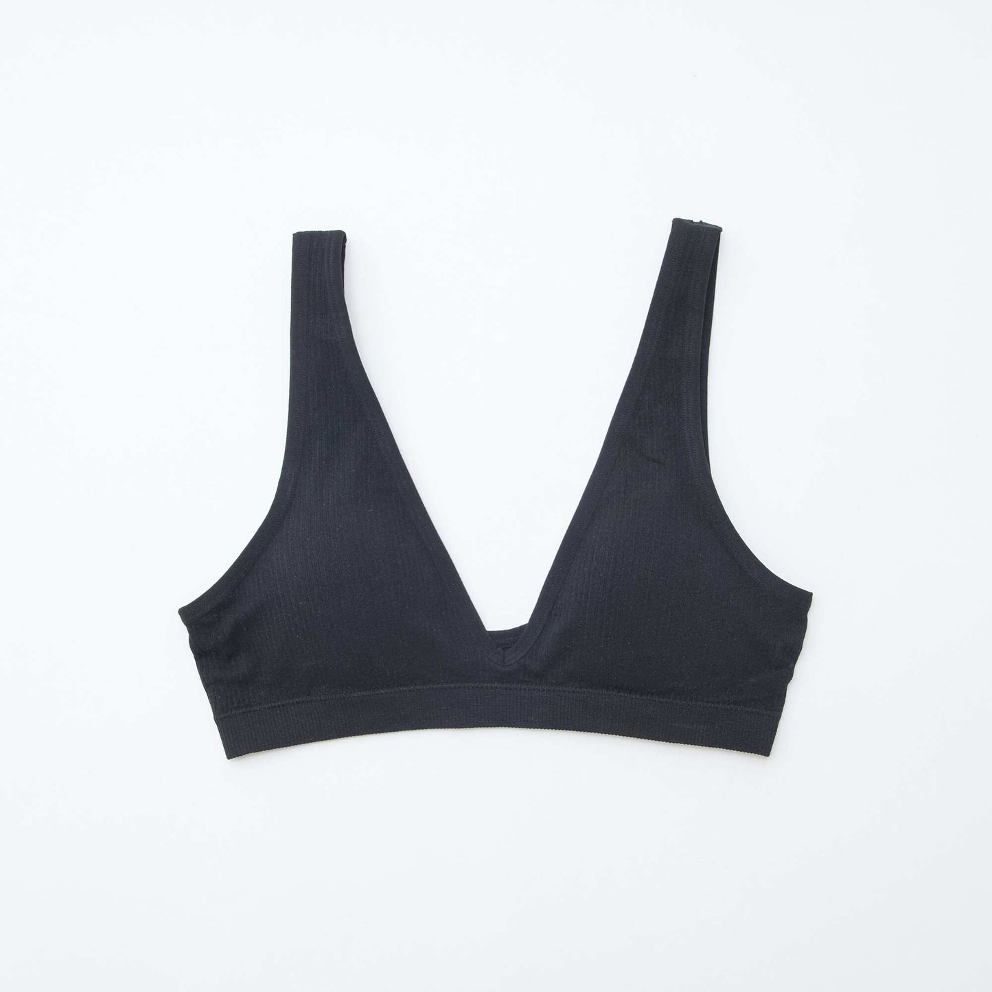 2-Pack Seamless Ribbed Bralettes WHITE