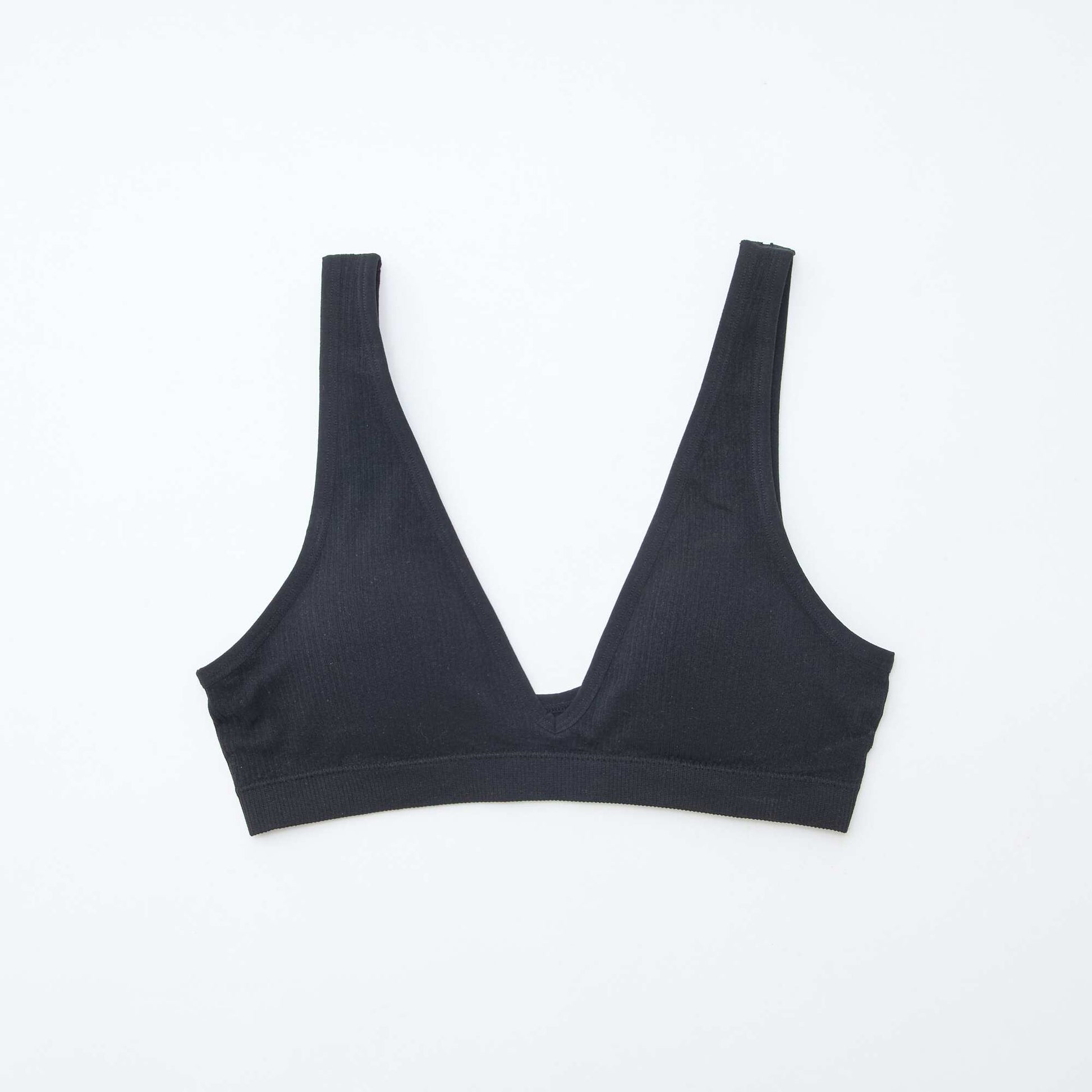 2-Pack Seamless Ribbed Bralettes WHITE