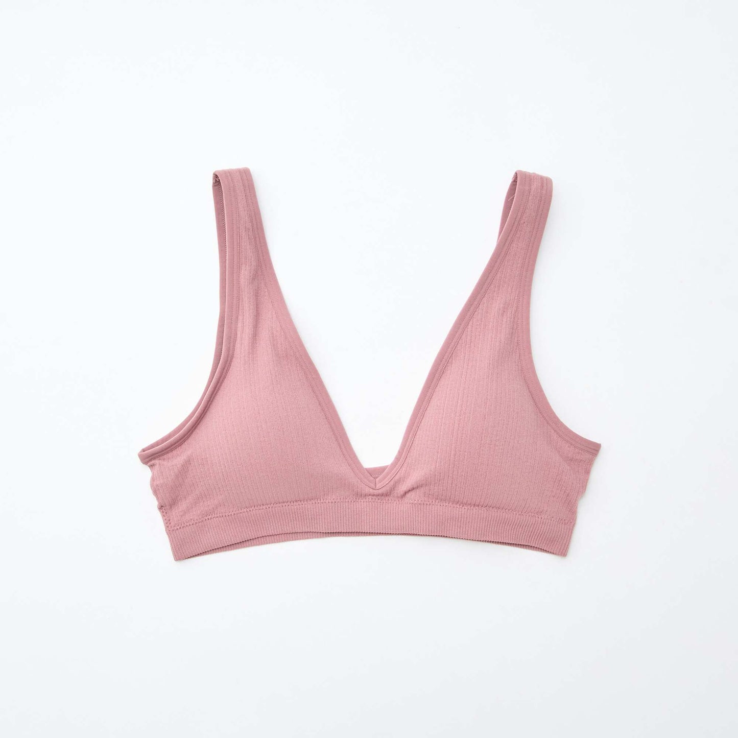 2-Pack Seamless Ribbed Bralettes PINK