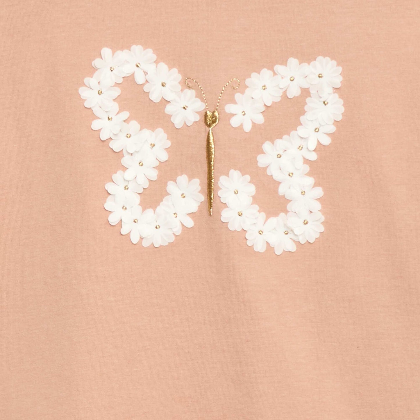 Long-sleeved sequined T-shirt PINK
