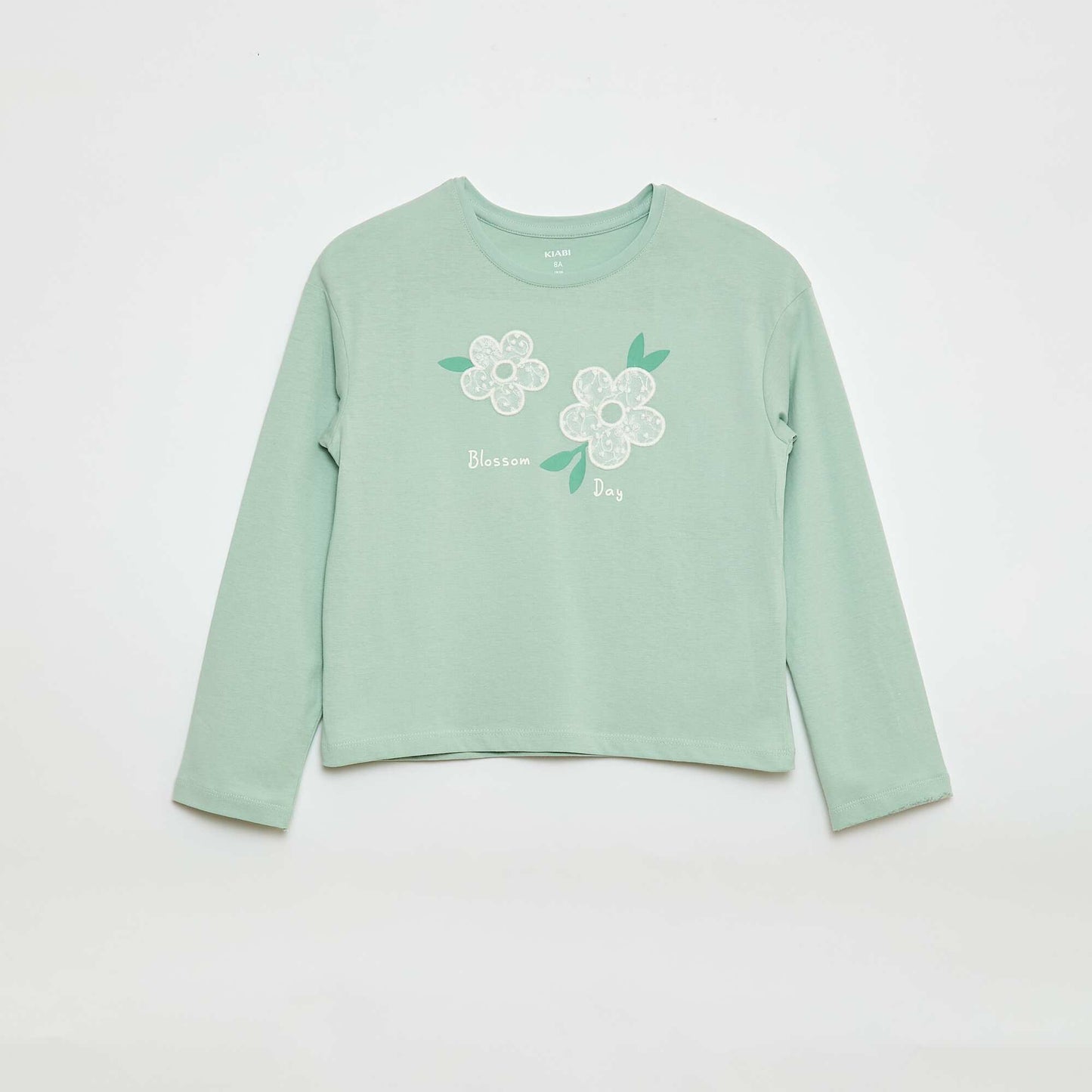 Long-sleeved sequined T-shirt BLUE