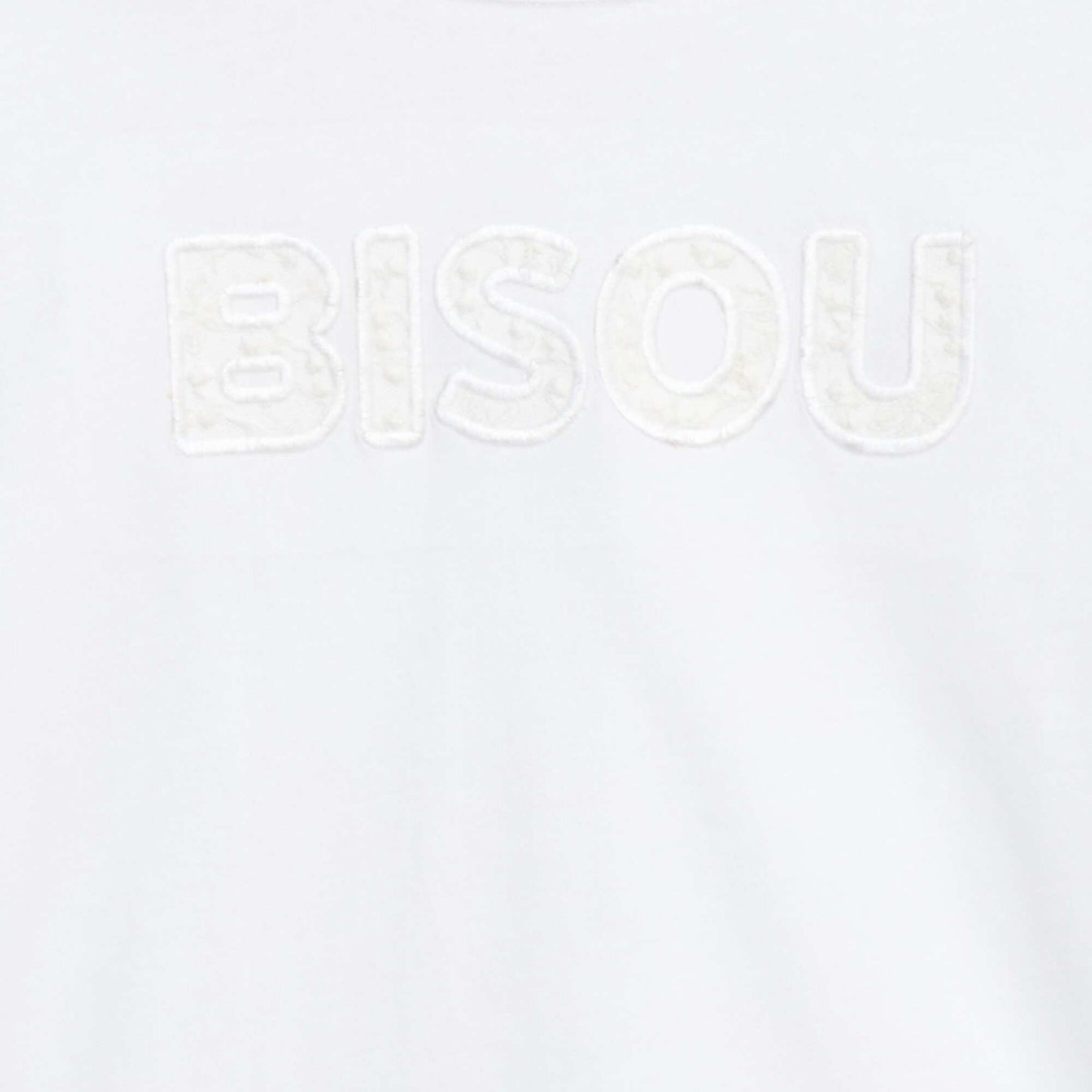 Long-sleeved sequined T-shirt WHITE