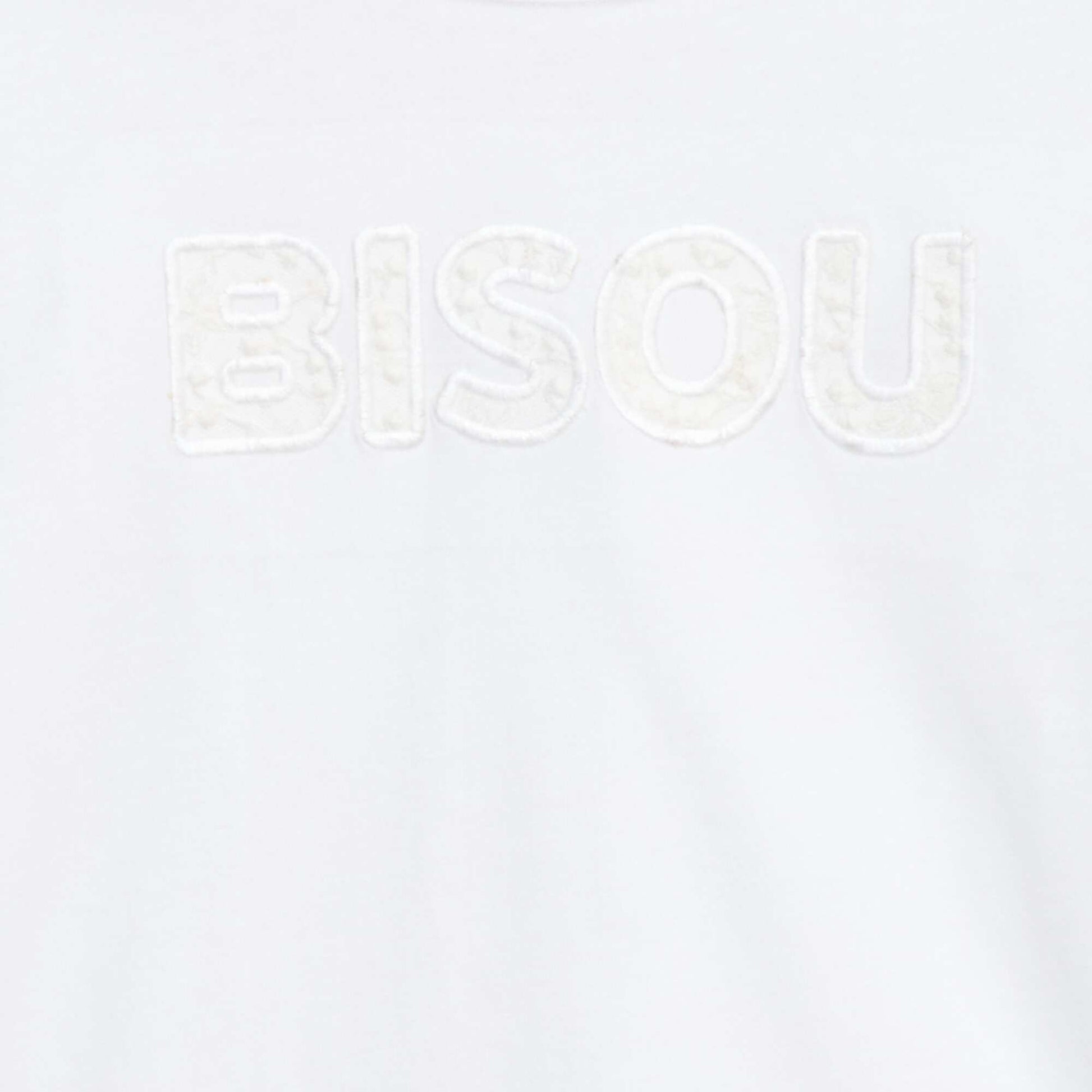 Long-sleeved sequined T-shirt WHITE