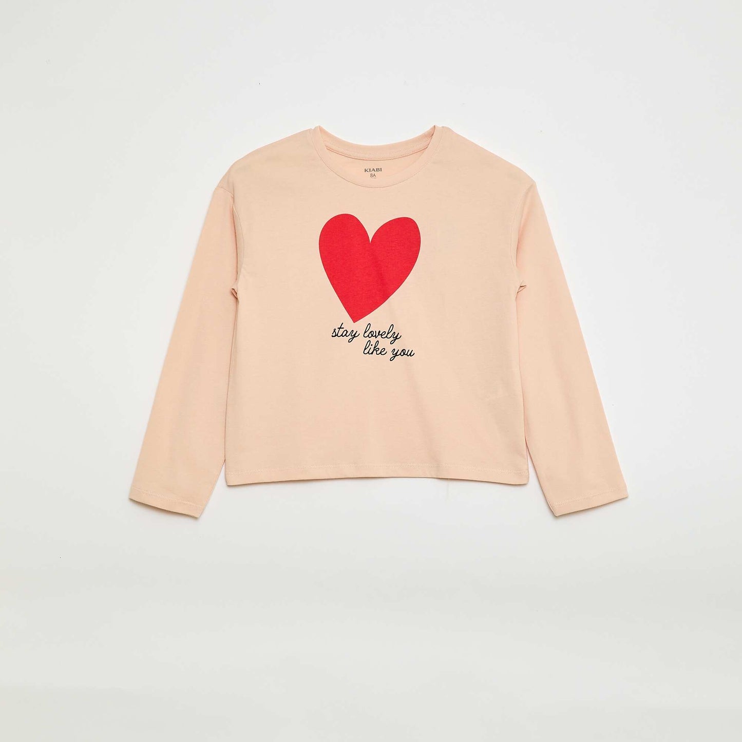 Long-sleeved printed T-shirt PINK