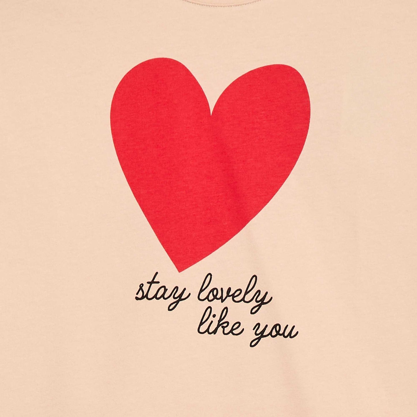 Long-sleeved printed T-shirt PINK