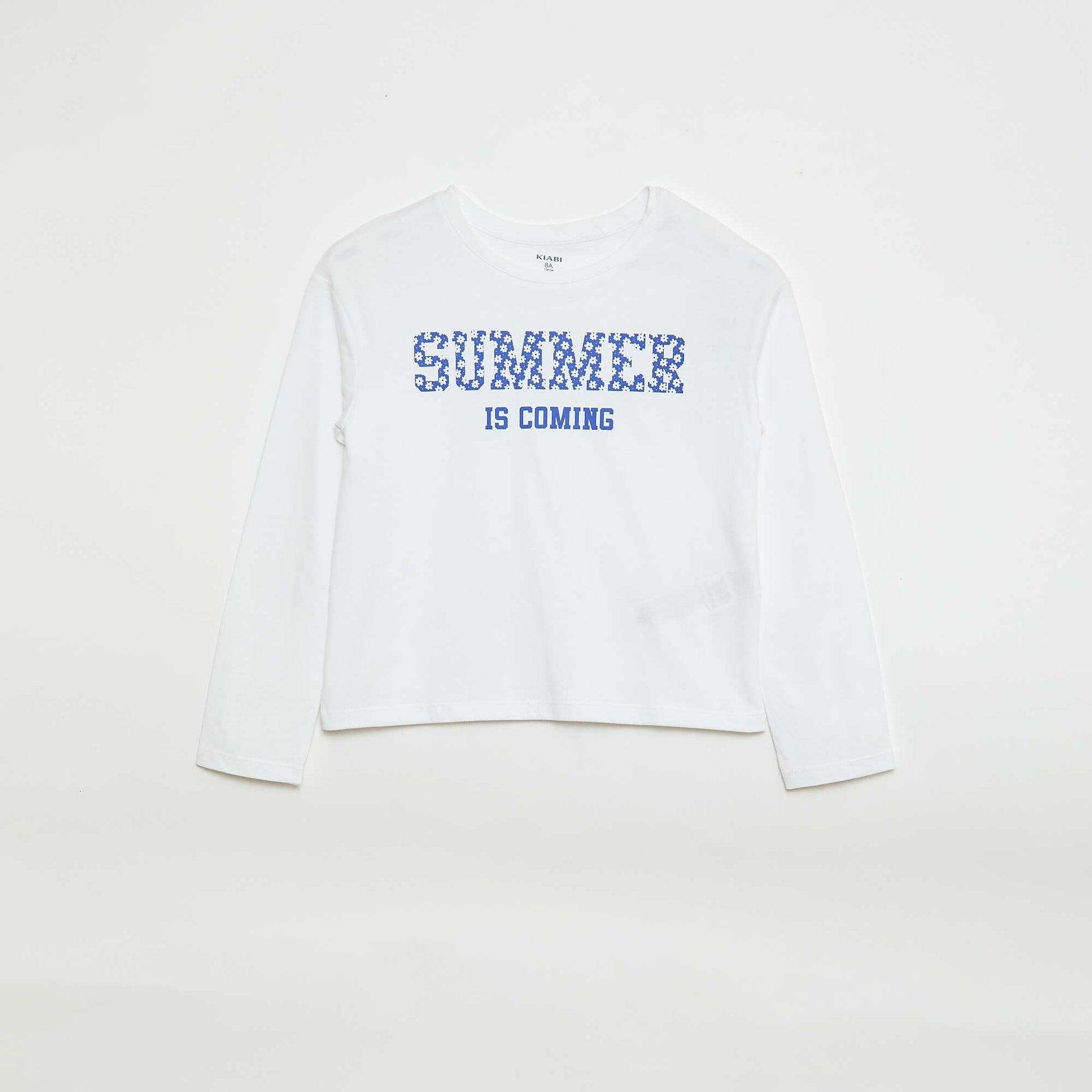 Long-sleeved printed T-shirt WHITE