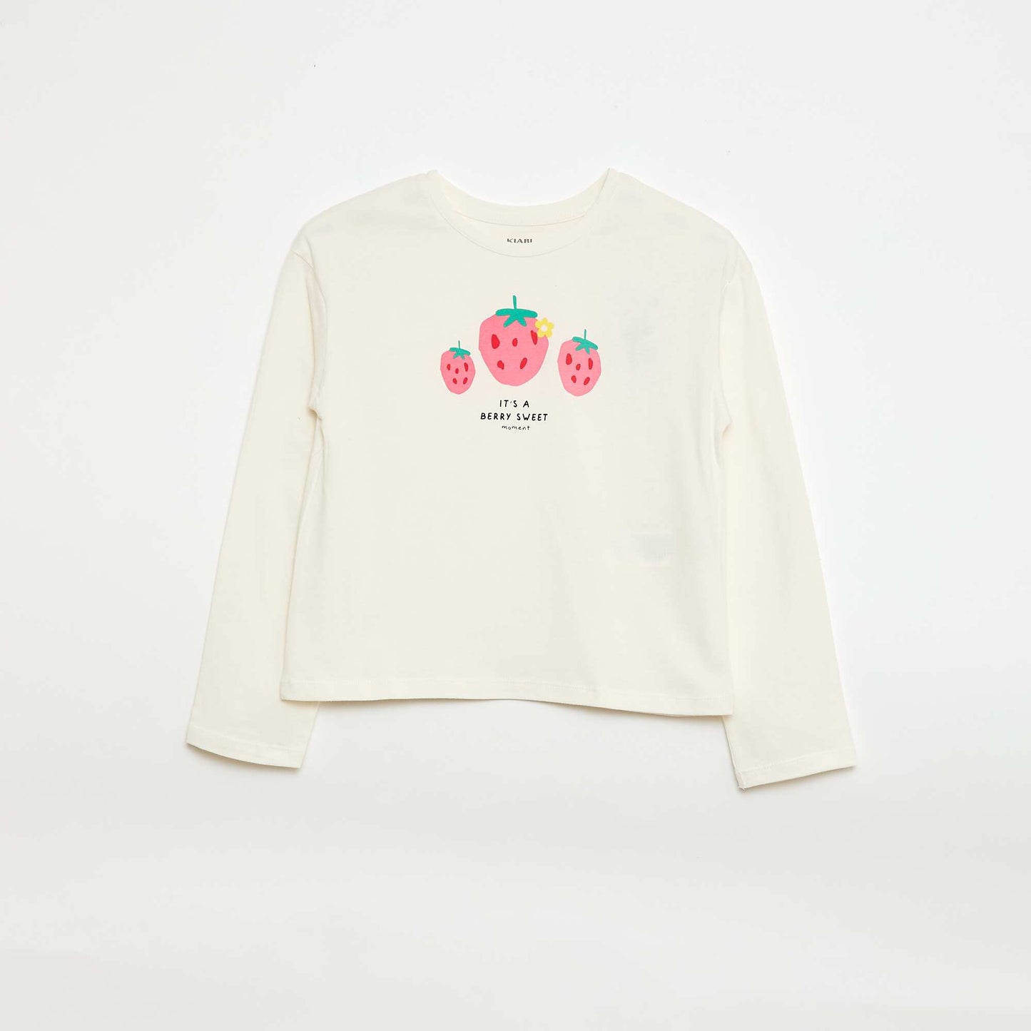 Long-sleeved printed T-shirt WHITE