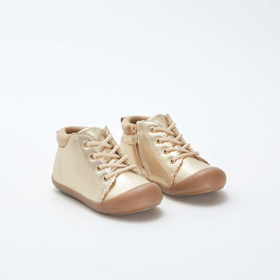 Glittery lace-ups BEIGE
