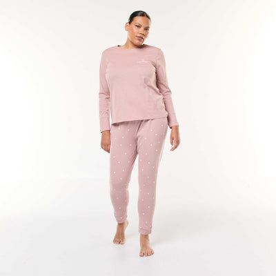 Printed Long Pajama Set - 2 pieces PINK