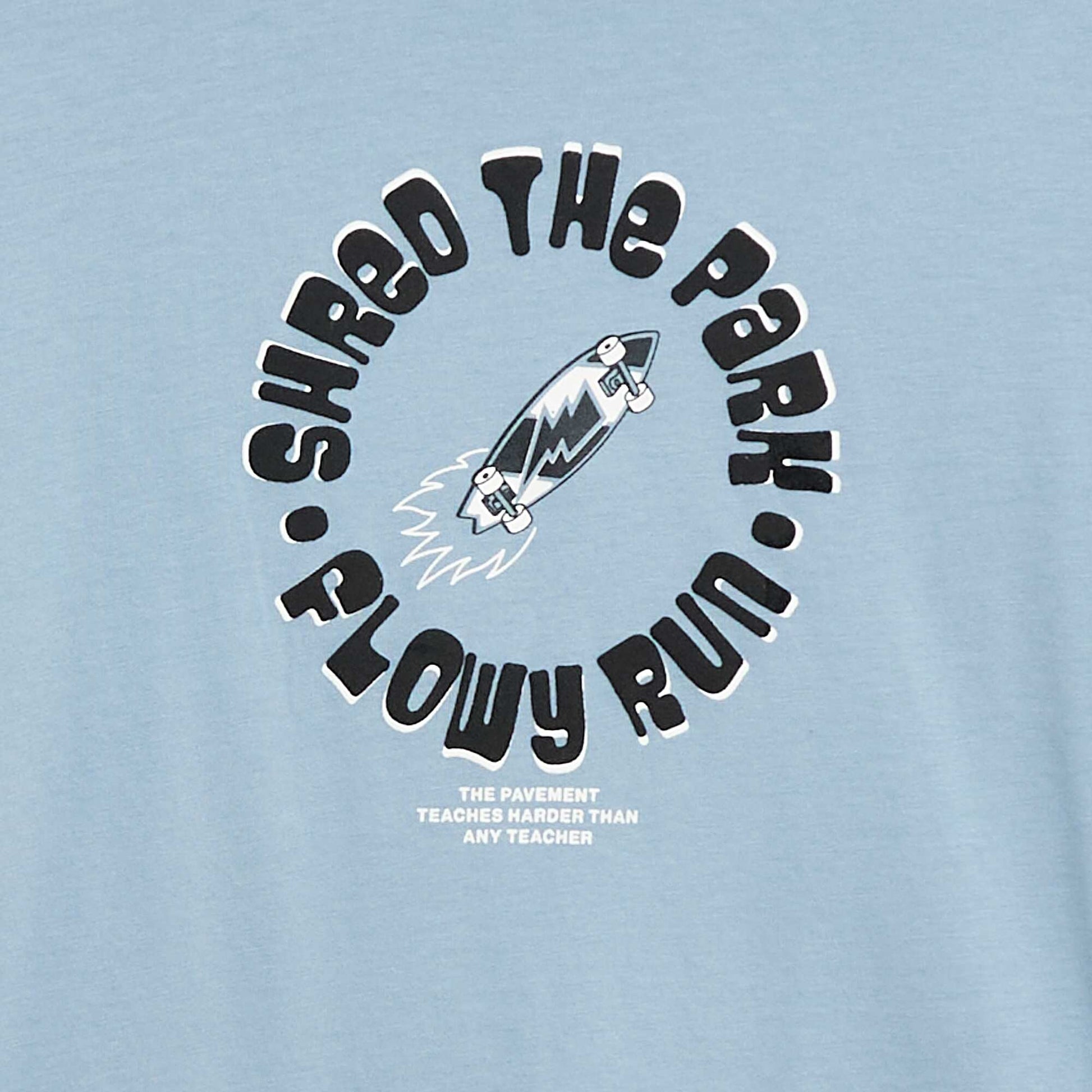Printed long-sleeved T-shirt BEIGE