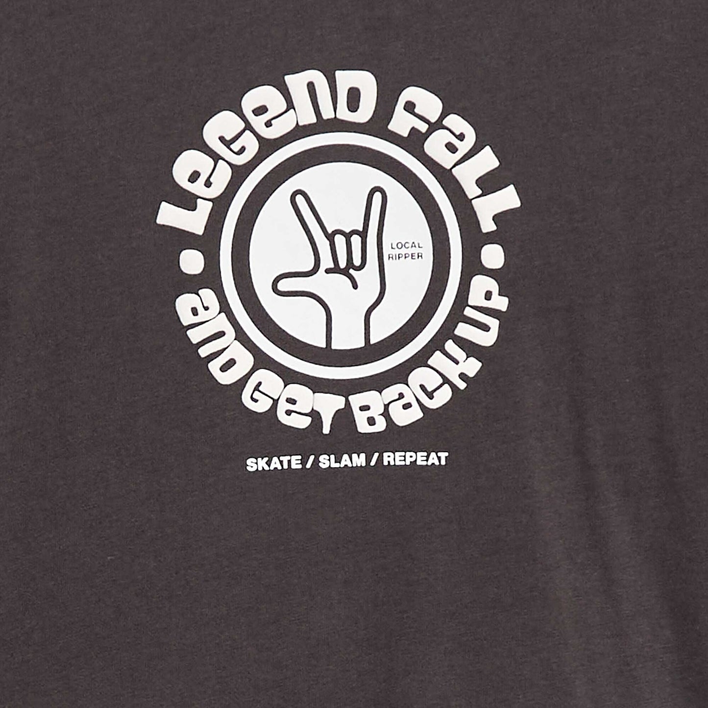 Printed long-sleeved T-shirt GREY