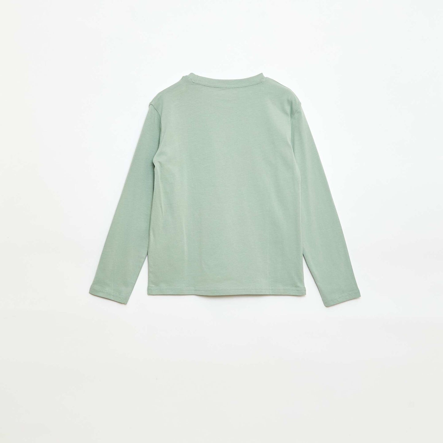 Printed long-sleeved T-shirt GREEN