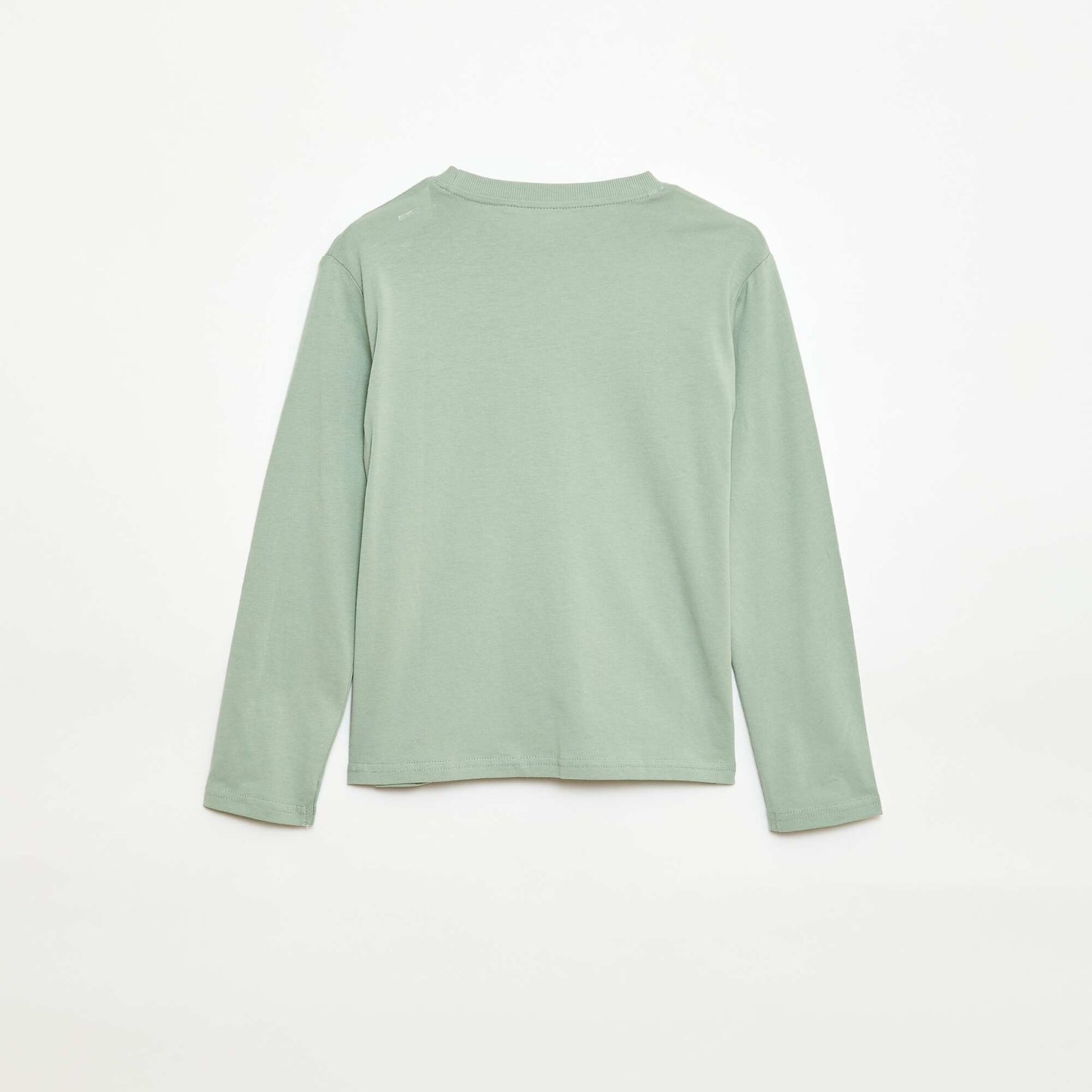 Printed long-sleeved T-shirt GREEN