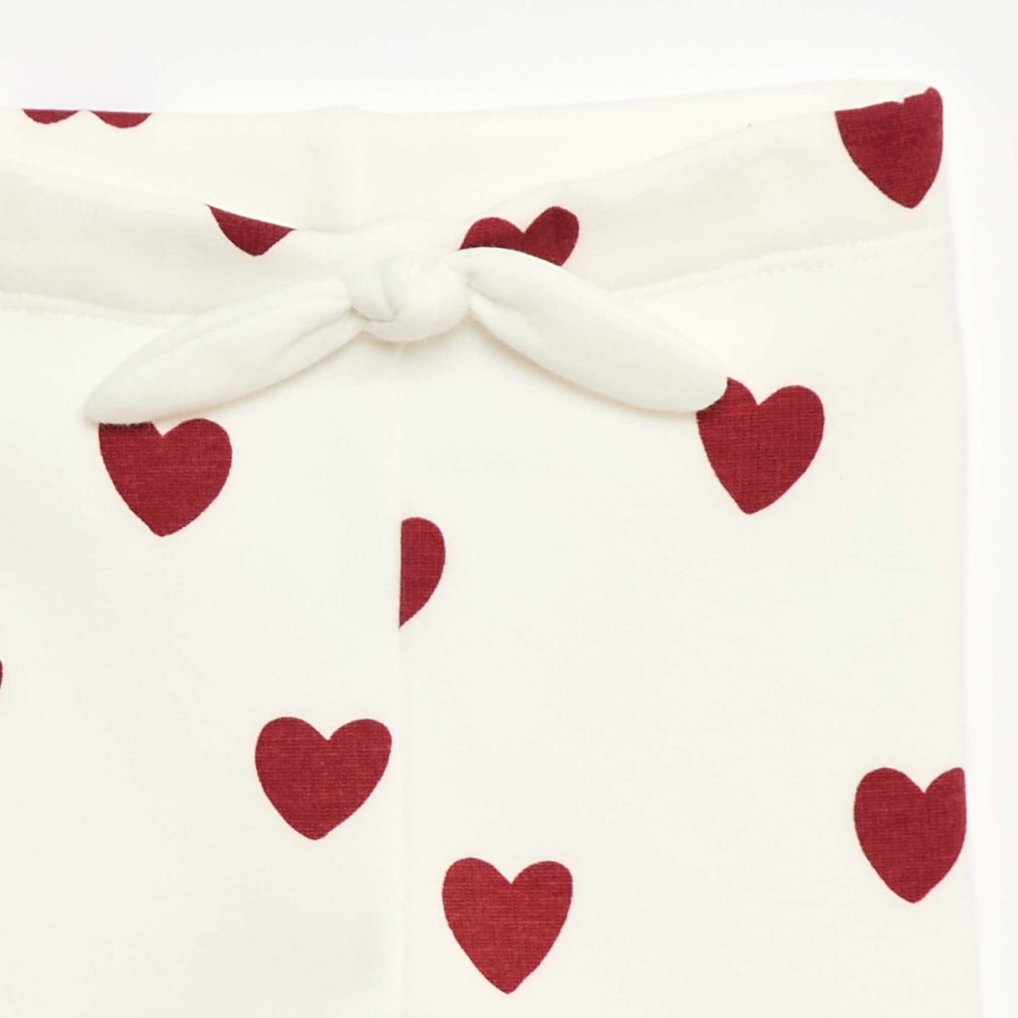 Fleece-lined leggings with bow WHITE