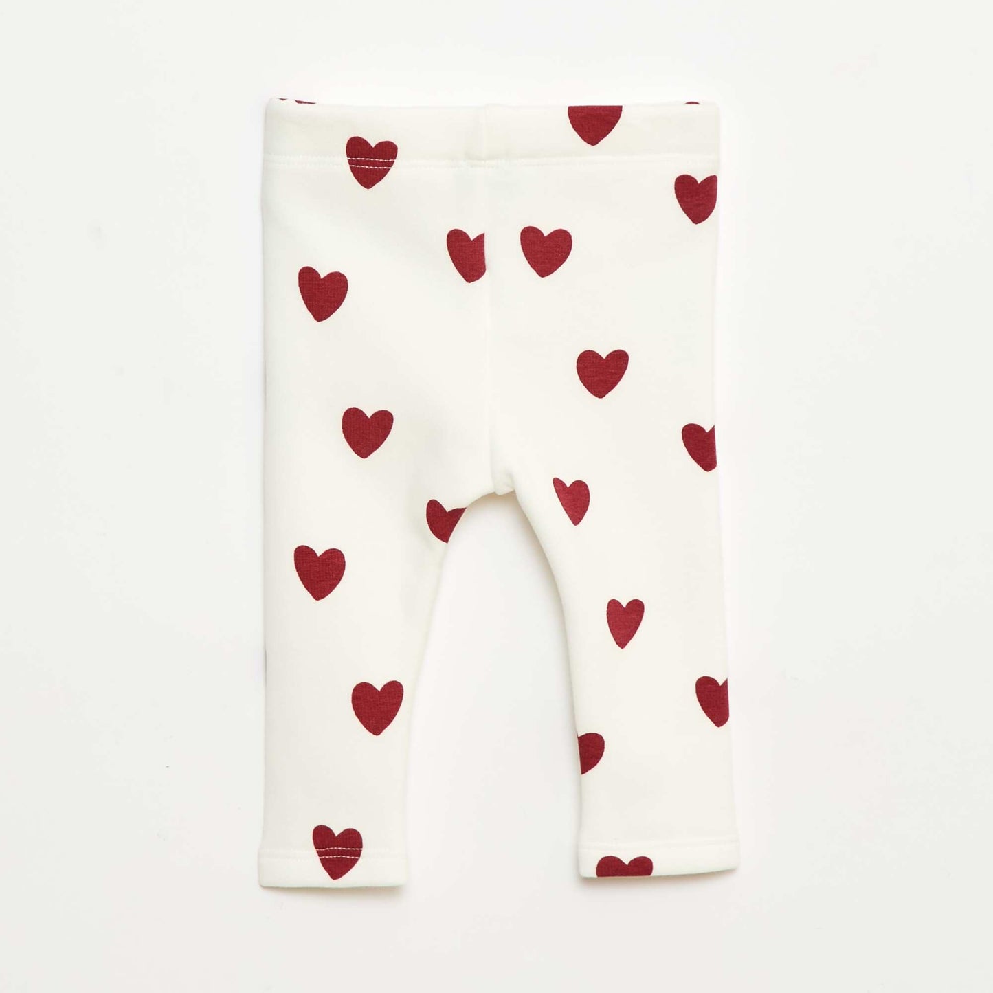 Fleece-lined leggings with bow WHITE