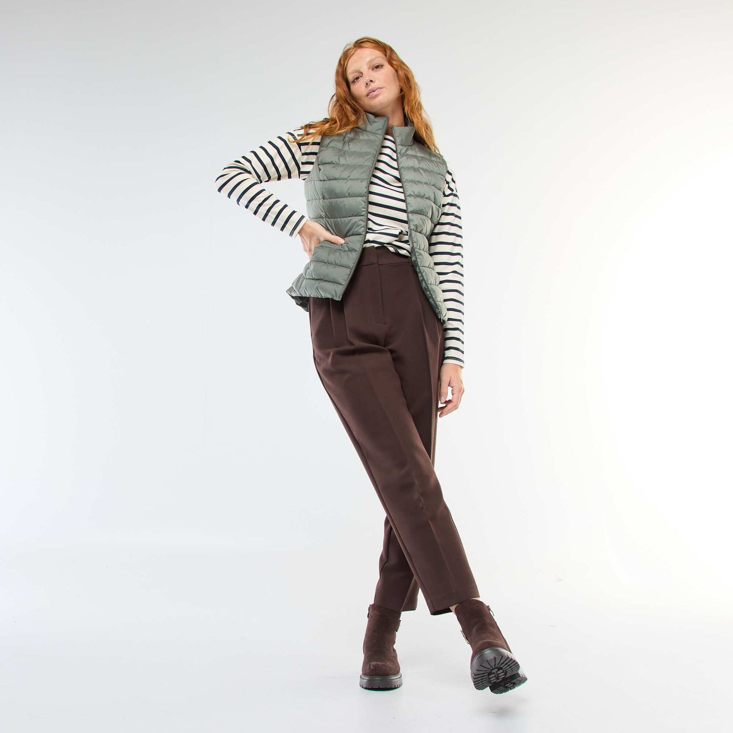 Striped Long-Sleeve Jersey T-Shirt WHITE