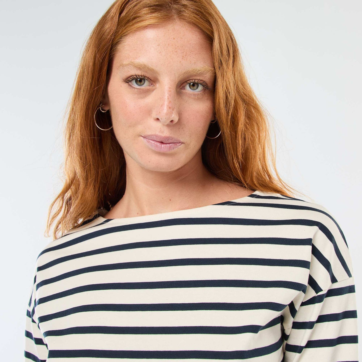 Striped Long-Sleeve Jersey T-Shirt WHITE