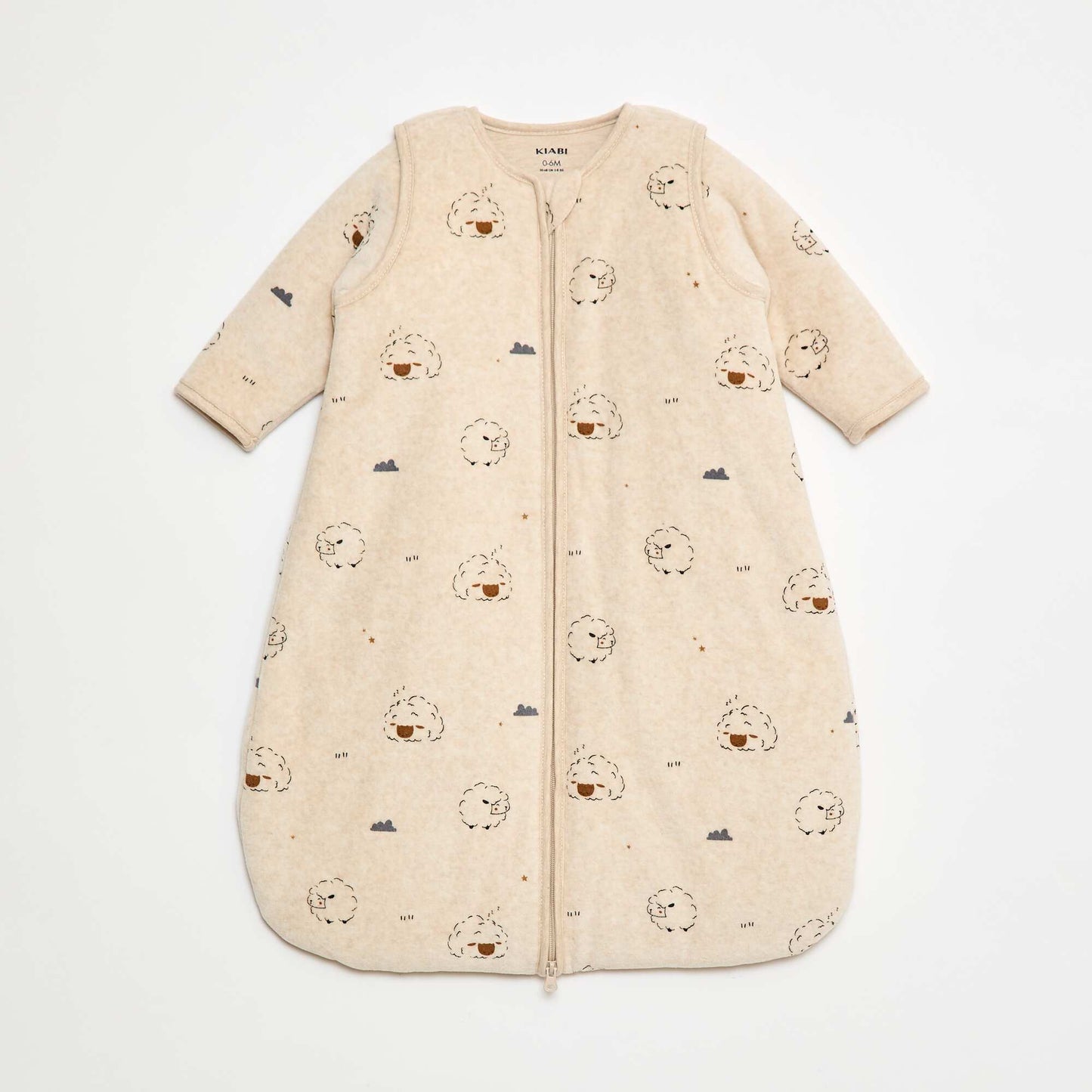 Warm Detachable Sleeve Sleeping Bag - TOG 2.5 BEIGE